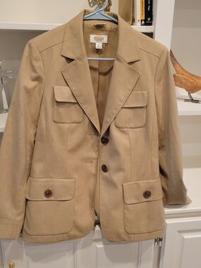 Talbots Classic Khaki/Tan Women's Blazer Jacket